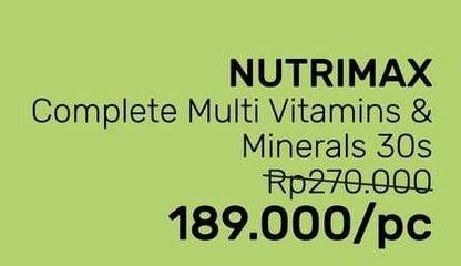 Promo Harga NUTRIMAX Complete Multivitamins & Minerals 30 pcs - Guardian