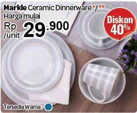 Promo Harga MARKLE Ceramic Dinnerware  - Carrefour