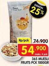 Promo Harga 365 Muesli Buah 1000 gr - Superindo