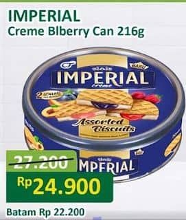 Promo Harga Imperial Biscuit Susu Selai Dan Krim Assorted 216 gr - Alfamart