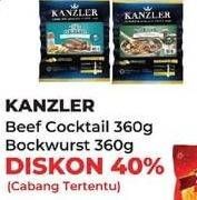 Promo Harga KANZLER Beef Cocktail 360 g/ Bockwurst 360 g  - Yogya