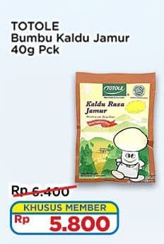 Totole Kaldu Jamur 40 gr Diskon 9%, Harga Promo Rp5.800, Harga Normal Rp6.400, Khusus Member