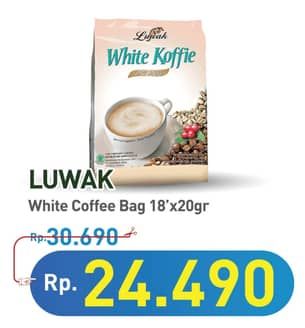 Promo Harga Luwak White Koffie Original per 18 sachet 20 gr - Hypermart