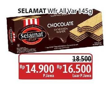 Promo Harga Selamat Wafer All Variants 145 gr - Alfamidi