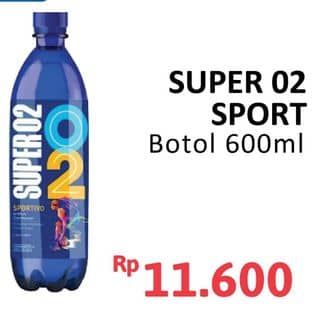 Promo Harga Super O2 Silver Oxygenated Drinking Water Sportivo 600 ml - Alfamidi