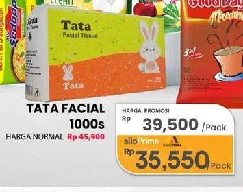 Promo Harga Tata Facial Tissue 1000 sheet - Carrefour