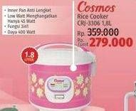 Promo Harga COSMOS Rice Cooker CRJ 3306  - LotteMart