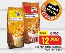 Promo Harga 365 Pop Corn Caramel, Cheese 150 gr - Superindo