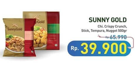 Promo Harga Sunny Gold Chicken Nugget/Stick/Tempura/Chicken Crispy Crunch  - Hypermart