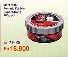 Promo Harga MIRANDA For Him Pomade Super Strong 100 gr - Indomaret