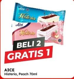 Promo Harga Aice Ice Cream Histeria Vanila Peach 70 ml - Alfamart