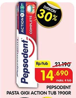 Promo Harga Pepsodent Pasta Gigi Action 123 190 gr - Superindo