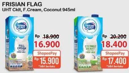 Promo Harga Frisian Flag Susu UHT Purefarm Swiss Chocolate, Full Cream 946 ml - Alfamart