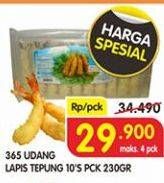 Promo Harga 365 Udang Lapis Tepung per 10 pcs 230 gr - Superindo