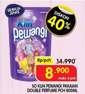 Promo Harga So Klin Pewangi All Variants 800 ml - Superindo