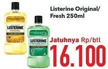 Promo Harga LISTERINE Mouthwash Antiseptic Original, Fresh Burst per 2 botol 250 ml - Carrefour