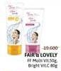 Promo Harga Glow & Lovely (fair & Lovely) Facial Foam Bright C Glow Vitamin C, Brightening Multi Vitamin 50 gr - Alfamidi