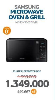 Promo Harga Samsung MG23K3505AK | Microwave Grill dengan Browning Plus 23L  - Electronic City