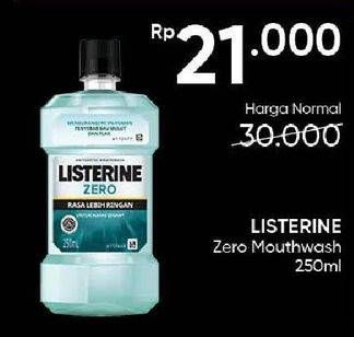 Promo Harga Listerine Mouthwash Antiseptic Zero 250 ml - Guardian