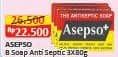 Promo Harga Asepso Antiseptic Bar Soap Antiseptic 80 gr - Alfamart