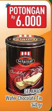 Promo Harga SELAMAT Wafer Chocolate 340 gr - Hypermart