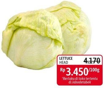 Promo Harga Masada Lettuce Head Organic per 100 gr - Alfamidi