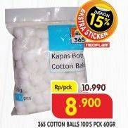 Promo Harga 365 Cotton Ball 100 pcs - Superindo