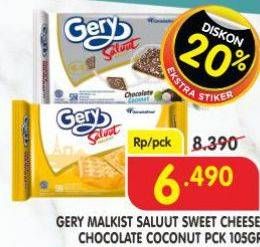 Promo Harga Gery Malkist Saluut Sweet Cheese, Saluut Coconut 105 gr - Superindo
