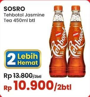 Sosro Teh Botol 450 ml Diskon 21%, Harga Promo Rp10.900, Harga Normal Rp13.800, Makin Murah Rp. 5.000 Dengan Kartu Kredit Mandiri, Debt BRi, QR Code Brimo, Harga Spesial untuk Mandiri Kartu Kredit min transaksi Rp 150.000, Harga Spesial untuk Kartu Debit BRI min transaksi Rp100.000