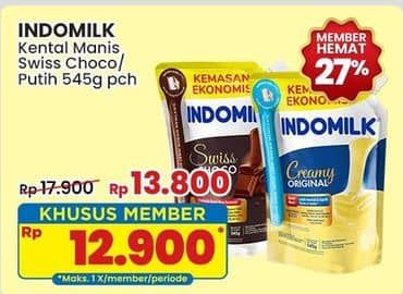 Promo Harga Indomilk Susu Kental Manis Cokelat, Plain 545 gr - Indomaret
