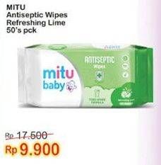 Promo Harga MITU Baby Wipes Refreshing Lime 50 pcs - Indomaret