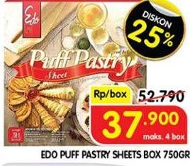 Promo Harga EDO Puff Pastry Sheets 750 gr - Superindo