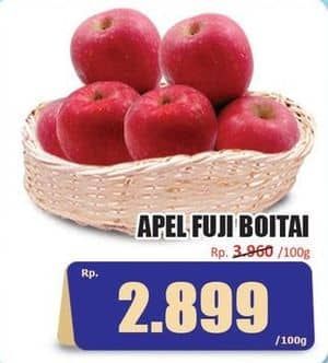 Promo Harga Apel Fuji Boitai per 100 gr - Hari Hari