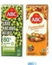 Promo Harga ABC Minuman Sari Kacang Hijau/ Asem 250ml  - Carrefour