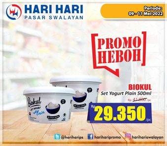 Promo Harga BIOKUL Set Yogurt Plain 500 ml - Hari Hari