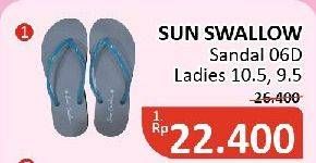 Promo Harga Sun Swallow Sandal Jepit 06D, Ladies  - Alfamidi
