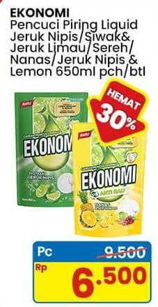Promo Harga Ekonomi Pencuci Piring Power Liquid Jeruk Nipis, Siwak Jeruk Limau, Sereh Jeruk Nipis 650 ml - Indomaret
