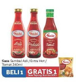 Promo Harga Sambal Asli / Extra Hot / Saus Tomat 340ml  - Carrefour