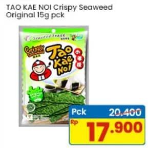 Promo Harga Tao Kae Noi Crispy Seaweed Original 15 gr - Indomaret
