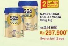 Promo Harga S26 Procal Gold Susu Pertumbuhan Vanilla 900 gr - Indomaret