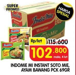 Promo Harga Indomie Mi Kuah Soto Mie, Ayam Bawang per 40 pcs 69 gr - Superindo