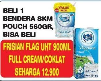 Promo Harga FRISIAN FLAG Susu UHT Purefarm Full Cream, Swiss Chocolate 900 ml - Hypermart