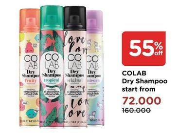 Promo Harga COLAB Dry Shampoo  - Watsons