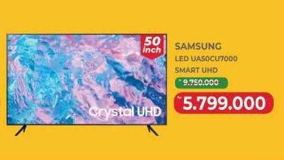 Promo Harga Samsung Crystal UHD Smart TV 50 inch UA50CU7000  - Yogya