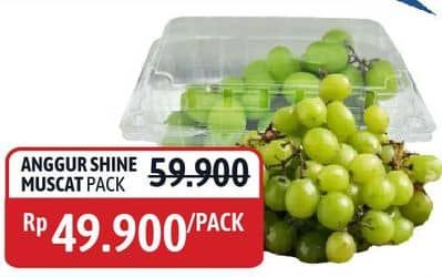 Promo Harga Anggur Shine Muscat 500 gr - Alfamidi