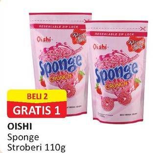 Promo Harga OISHI Sponge Crunch Strawberry 110 gr - Alfamart