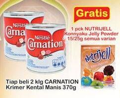Promo Harga CARNATION Krimer Kental Manis per 2 kaleng 370 gr - Indomaret