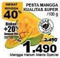 Promo Harga Mangga Harum Manis Special per 100 gr - Giant