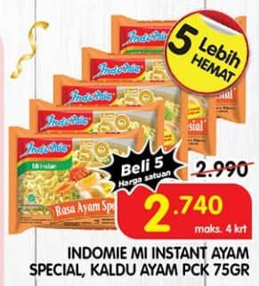 Promo Harga Indomie Mi Kuah Ayam Spesial, Kaldu Ayam 65 gr - Superindo