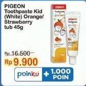 Promo Harga PIGEON Toothpaste for Children Strawberry, Orange 45 gr - Indomaret